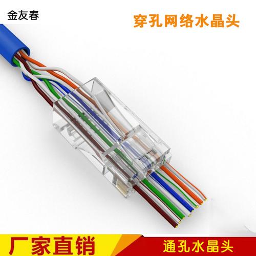 通孔網絡水晶頭（8P8C）詳解 一件式RJ45超五類非屏蔽直通水晶頭，讓穿線穿孔不再是難題